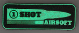 1 Shot Airsoft PVC Velcro Patch - Glow in the Dark